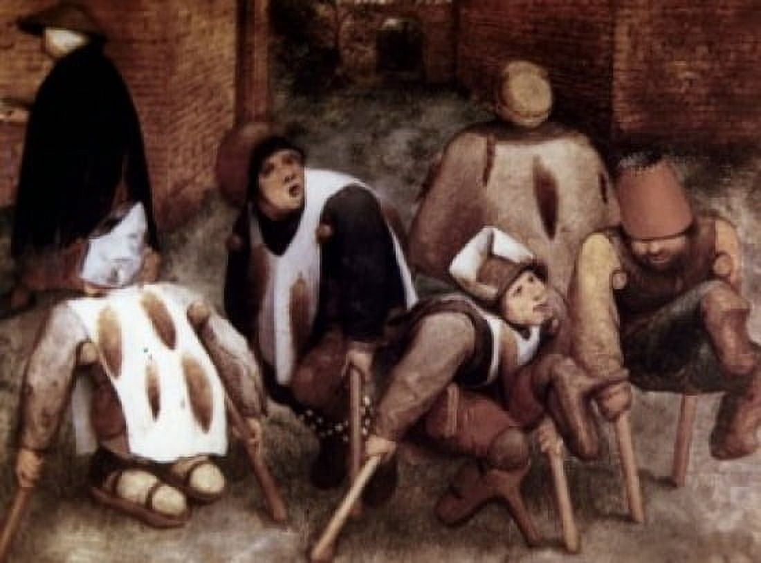 The Cripples by Pieter Bruegel the Elder oil on panel1568 152530-1569 France Paris Musee du Louvre Canvas Art - Pieter Bruegel (18 x 24)