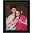 thumbnail image 1 of The Crochet Lesson 20x22 Black Ornate Wood Framed Canvas Art by Cassatt, Mary,, 1 of 2