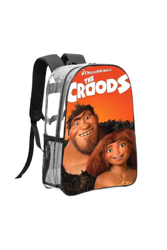 The Croods A New Age Pattern Transparent Backpack Lightweight And fashionable Showcasing Personality And Leading The Trend