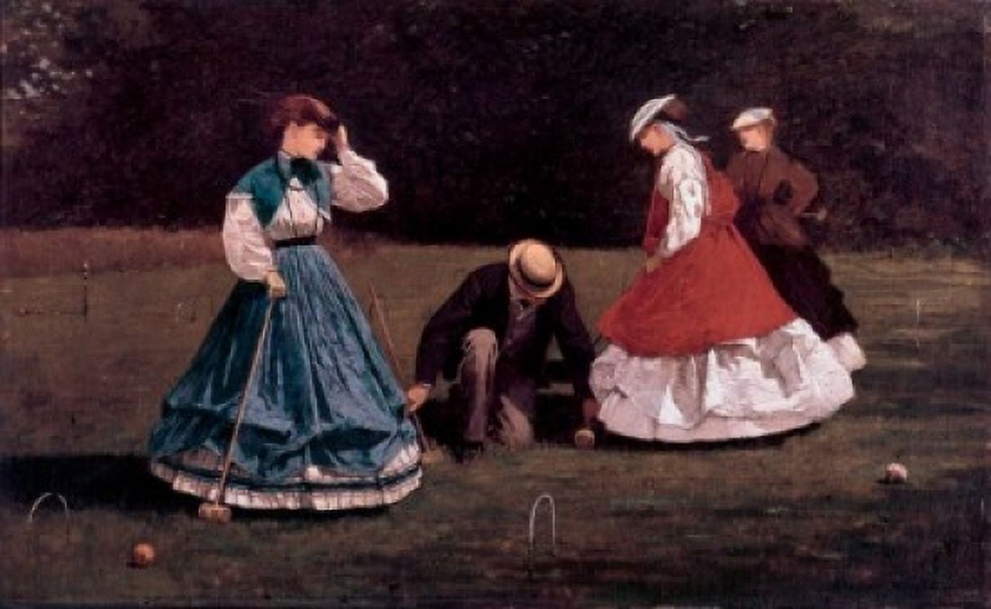 The Croquet Game 1866 Winslow Homer (1836-1910 American) Oil on canvas Art Institute of Chicago Illinois USA Canvas Art - Winslow Homer (24 x 36)