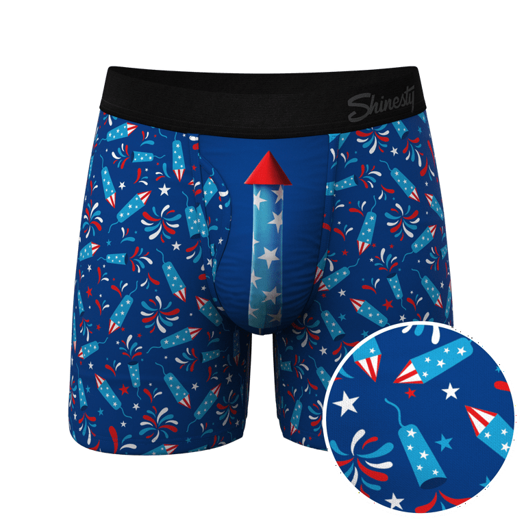 The Crotch Rocket - Shinesty USA Firecracker Ball Hammock Pouch Underwear  With Fly Large 