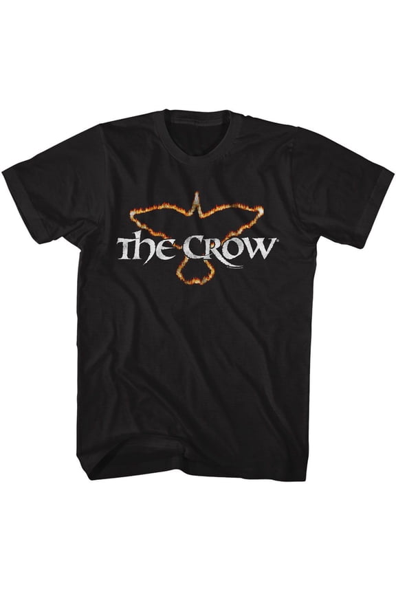 The Crow Flaming Crow Black Adult T-Shirt