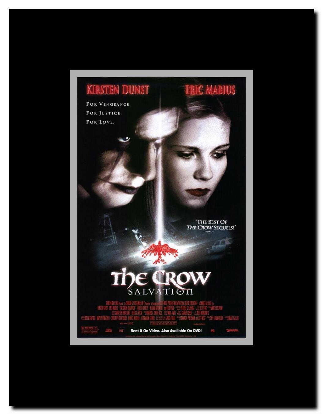 The Crow: Salvation Framed Movie Poster