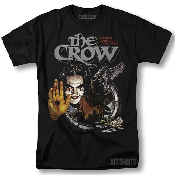 The Crow Shirt Movie Classic Retro Vintage Graphic Design T-Shirt ,Black Color,Size 2XL
