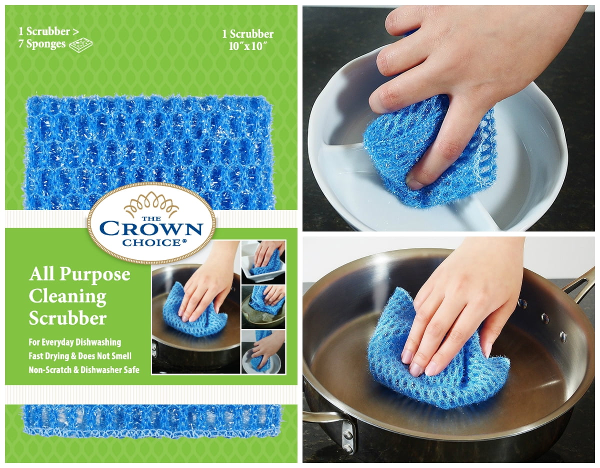 ITTAHO Food Grade Chain Mail Scrub Pad with Extra Kitchen Sponge, Cast Iron  Cleaner