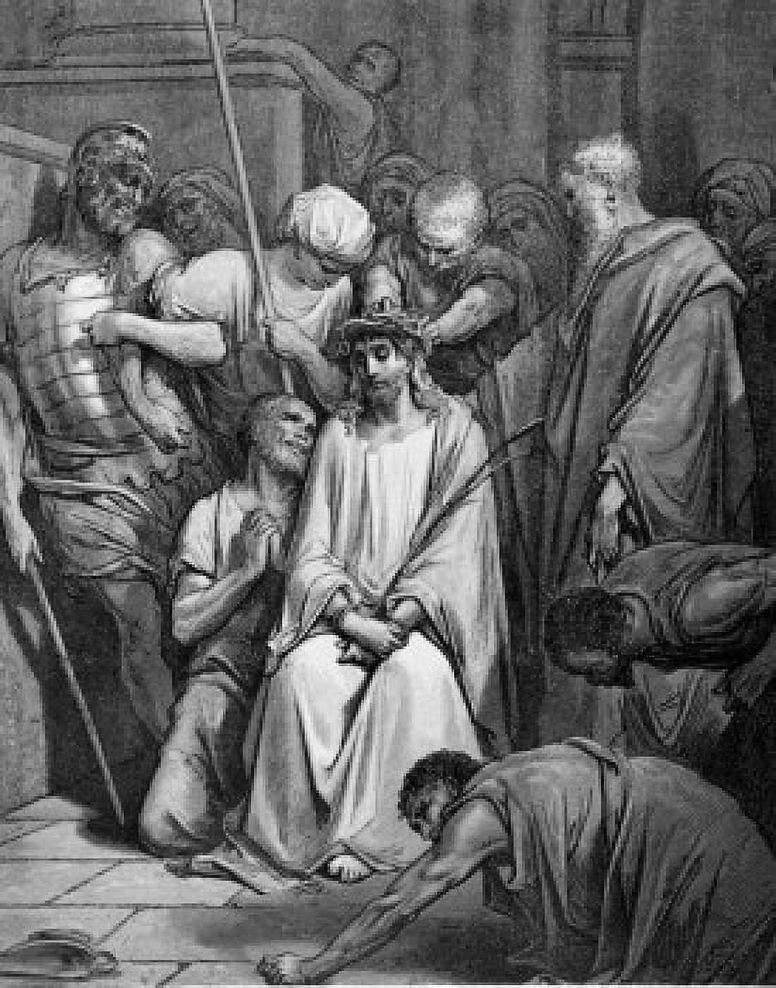 The Crown of Thorns by Gustave Dore 1832-1883 Canvas Art - Gustave Dore (24 x 36)