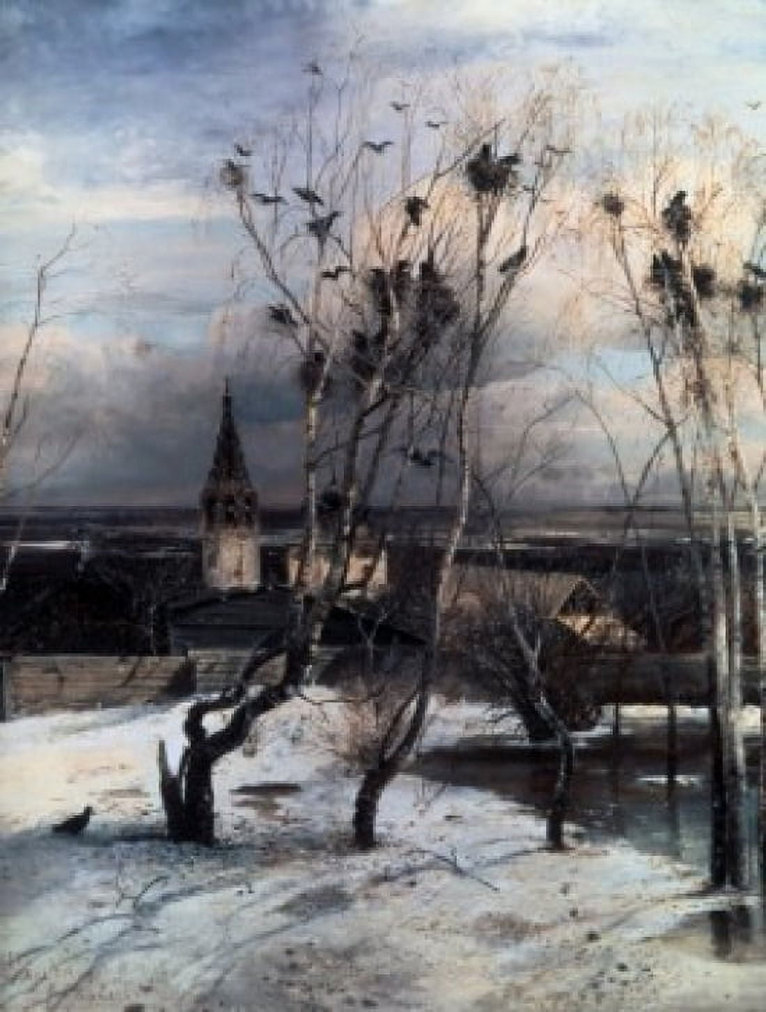 The Crows Have ArrivedAleksej Kondratevic Savrasov (1830-1897 Russian) Tretiakov Gallery Moscow Canvas Art - Aleksej Kondratevic Savrasov (18 x 24)