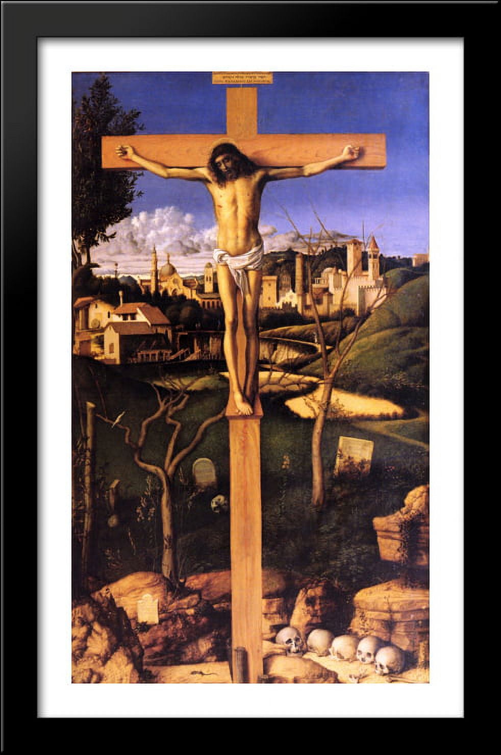 The Crucifixion 24x40 Large Black Wood Framed Print Art by Giovanni ...