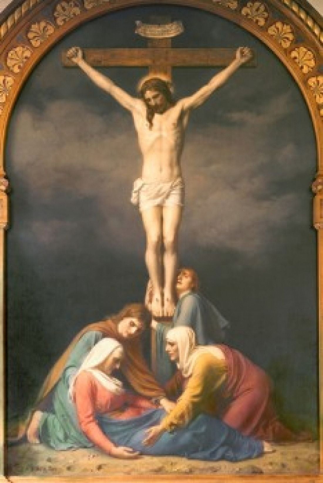 The Crucifixion Anton Laurids Johannes Dorph (1831-1914 Danish) Canvas Art - Anton Laurids Johannes Dorph (24 x 36)