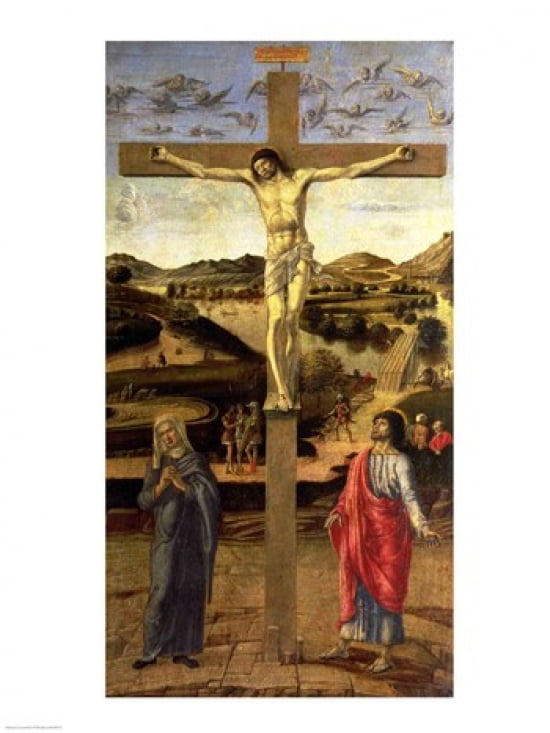 The Crucifixion Canvas Art - Giovanni Bellini (18 x 24)