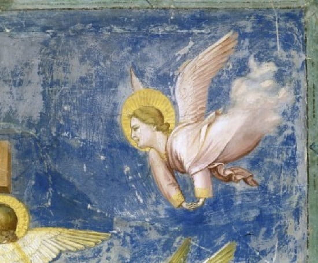 The Crucifixion - Detail Giotto (c1266-1337Italian) Fresco Arena Chapel Padua Italy Canvas Art - Giotto (24 x 36)