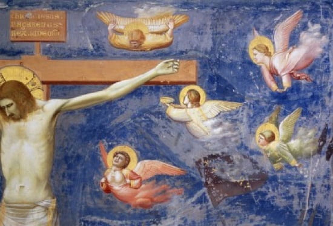The Crucifixion - Detail Giotto (ca1266-1337 Italian) Fresco Capella Scrovegni Padua Italy Canvas Art - Giotto di Bondone (18 x 24)