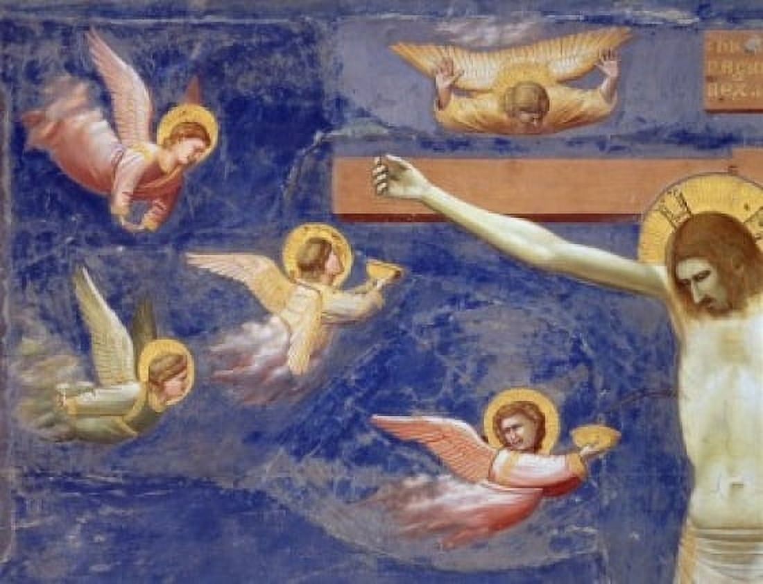 The Crucifixion - Detail c1305 Giotto (ca1266-1337 Italian) Fresco Capella Scrovegni Padua Italy Canvas Art - Giotto di Bondone (24 x 36)