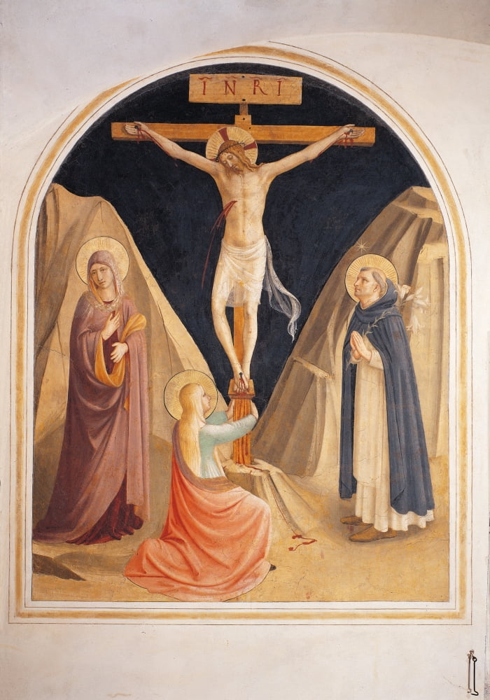 The Crucifixion With The Virgin Canvas Art - (18 x 24)