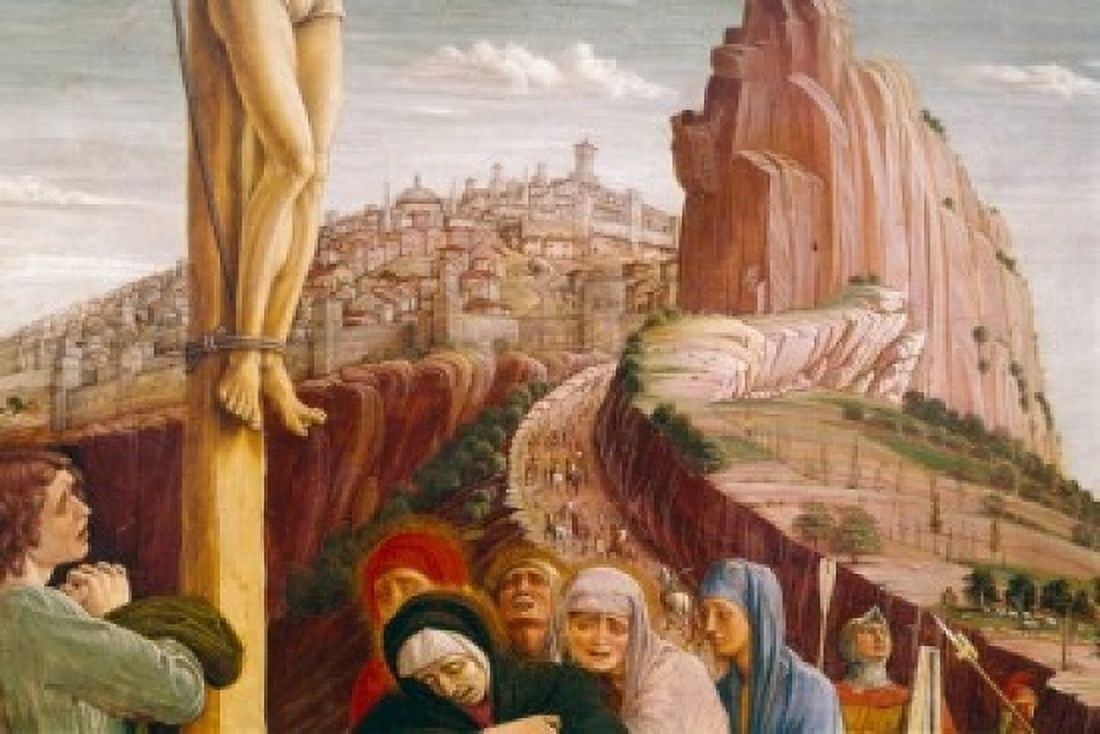 The Crucifixion by Andrea Mantegna oil on wood panel detail 1431-1506 France Paris Musee du Louvre Canvas Art - Andrea Mantegna (24 x 36)