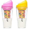 thumbnail image 1 of CRUNCHCUP Bundle & Save on Two Portable Cereal Tumblers - No Spoon, No Bowl, It's Cereal on the Go [Pink & Yellow], 1 of 5