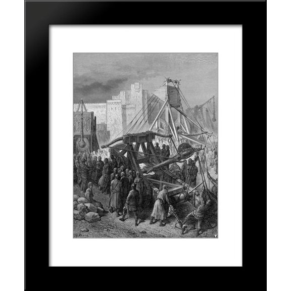 The Crusaders' War Machinery 20x24 Framed Art Print by Gustave Dore