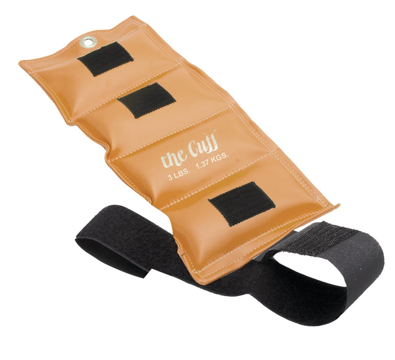 The Cuff Original Adjustable Ankle and Wrist Weight for Yoga, Dance, Running, Cardio, Aerobics, Toning, and Physical Therapy. 3 lb - Gold