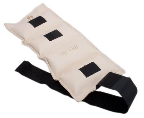 The Cuff Original Adjustable Ankle and Wrist Weight for Yoga, Dance, Running, Cardio, Aerobics, Toning, and Physical Therapy. 9 lb - Parchment