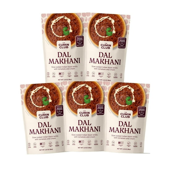 The Cumin Club Dal Makhani - Ready to Eat Indian Food, Authentic flavors Vegetarian Meals - Pack of 5
