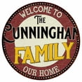 thumbnail image 1 of The Cunningham Family 14" Round Metal Sign Kitchen Game Room Decor 100140038199, 1 of 1
