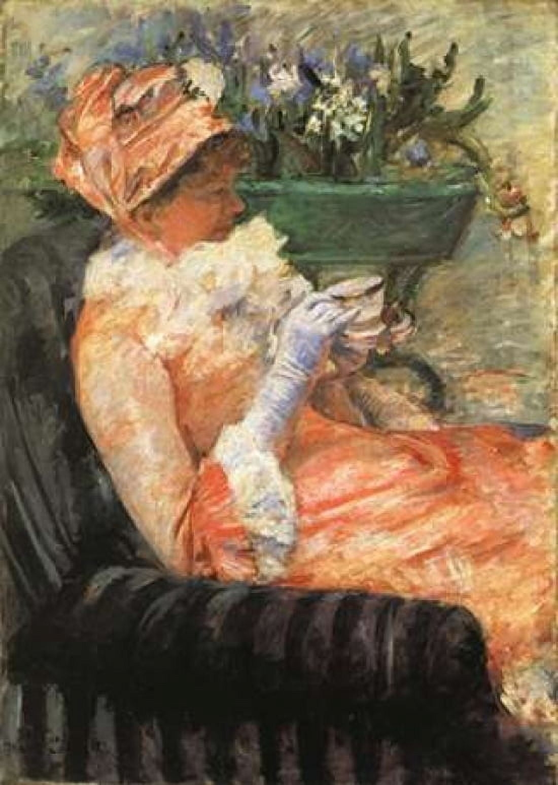 The Cup Of Tea 1879 Canvas Art - Mary Cassatt (20 x 28)