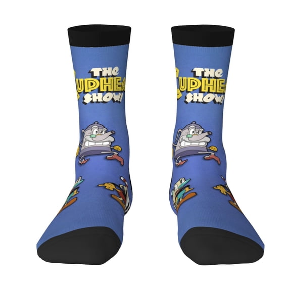 The Cuphead Show Adult Socks Breathable Cozy Soft Crew Socks Novelty Casual Calf Stockings For Men Women