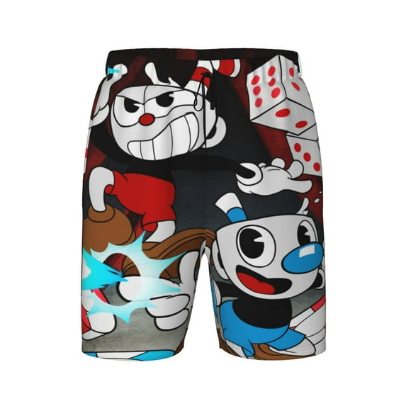 The Cuphead Show Boy'S Swim Trunks Quick Dry Board Shorts Kids Beach Swim Shorts Bathing Suits Swimsuit