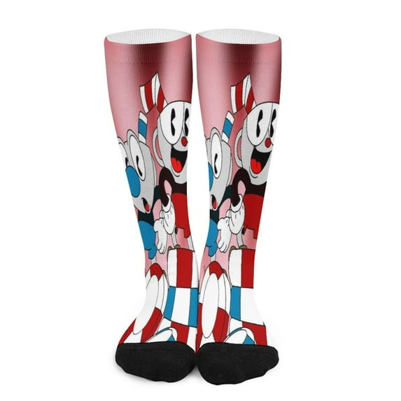 The Cuphead Show Compression Socks For Women Men Knee Compression Socks Long Knee High Socks For Running Sports Hiking Cycling Travel