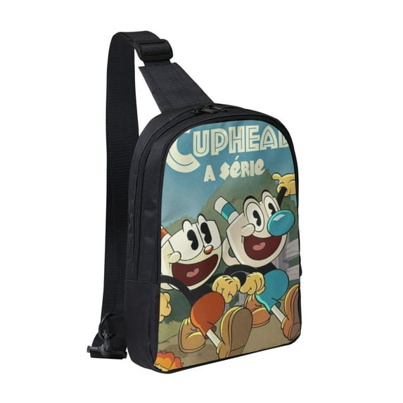 The Cuphead Show Crossbody Bags for Women Trendy, Sling Bag for Men with Adjustable Shoulder, Travel Essentials Backpack for Traveling