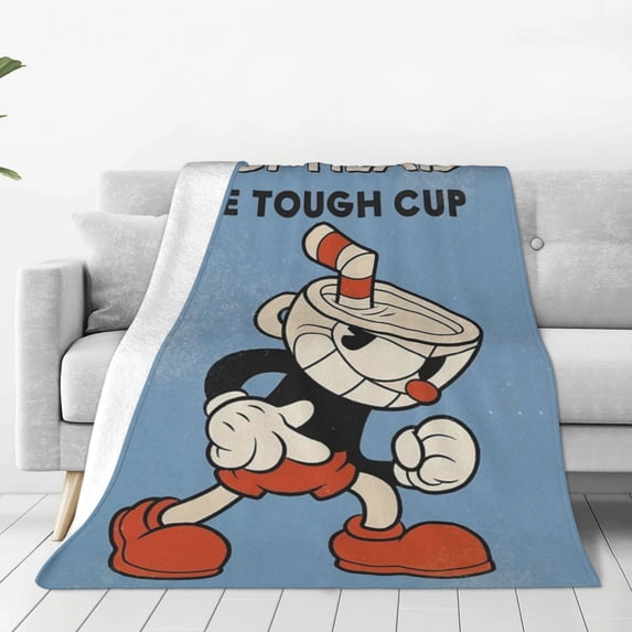 The Cuphead Show Fleece Blanket Super Soft Cozy Warm Flannel Fleece Throw Blanket For Couch Bed Sofa Throw 50"X40"