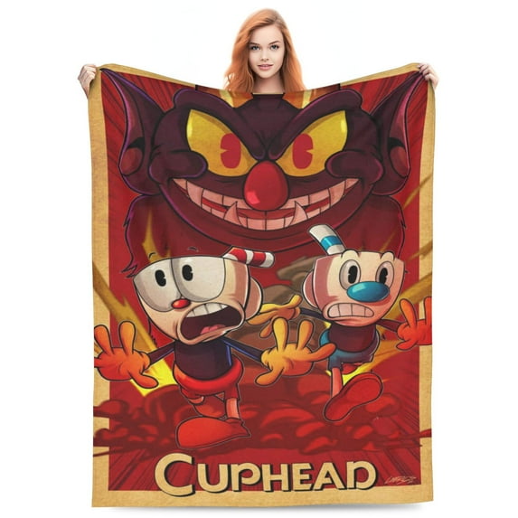 The Cuphead Show Fleece Blanket Super Soft Cozy Warm Flannel Fleece Throw Blanket For Couch Bed Sofa Throw 60"X50"