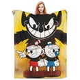 thumbnail image 1 of The Cuphead Show Fleece Blanket Super Soft Cozy Warm Flannel Fleece Throw Blanket For Couch Bed Sofa Throw 60"X50", 1 of 7