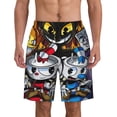 thumbnail image 1 of The Cuphead Show Mens Swim Trunks Quick Dry Board Shorts with Mesh Lining Beach Shorts Swimwear Bathing Suits, 1 of 7