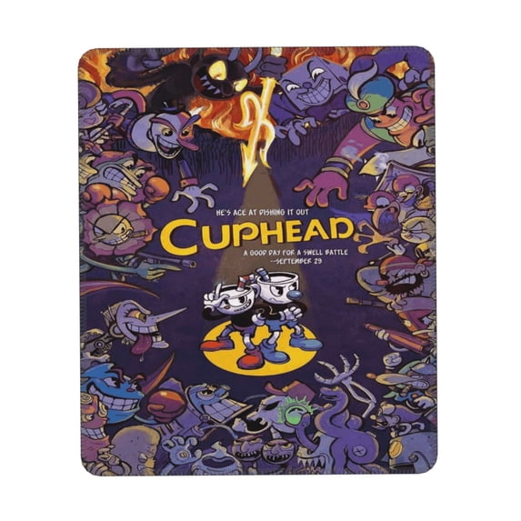 The Cuphead Show Mouse Pad, Computer Mouse Mat, Waterproof Non-Slip Rubber Base MousePads for Office Laptop 7 x 8.6 in