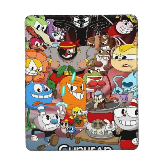 The Cuphead Show Mouse Pad, Computer Mouse Mat, Waterproof Non-Slip Rubber Base MousePads for Office Laptop 8.3 x 10.3 in