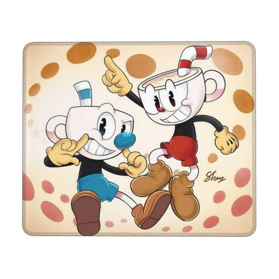 The Cuphead Show Mouse Pad, Computer Mouse Mat, Waterproof Non-Slip Rubber Base MousePads for Office Laptop 8.3 x 10.3 in