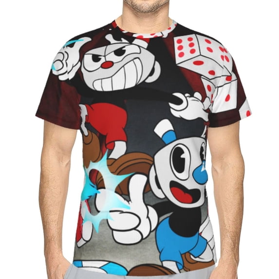 The Cuphead Show Shirt 3d Printed T Shirt Crewneck Short Sleeve Top Tees For Mens