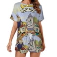 thumbnail image 1 of The Cuphead Show Summer Home Suit For Womens Short-Sleeved Pajama Set 2pcs Loungewear Soft Sleepwear T-Shirts Tee Shirt Top And Short Sleeping Pants, 1 of 8