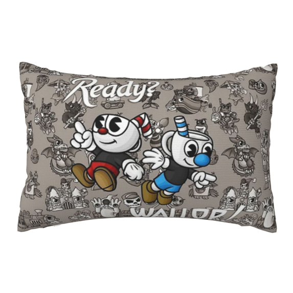 The Cuphead Show Throw Pillow Cover Decoration Pillow Case Cushion Home Decor for Home Sofa Couch One Size
