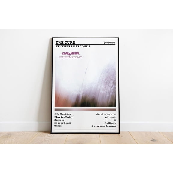 The Cure - Seventeen Seconds Album : Rock Music Wall Art #696, Unframed Canvas Size 8x12