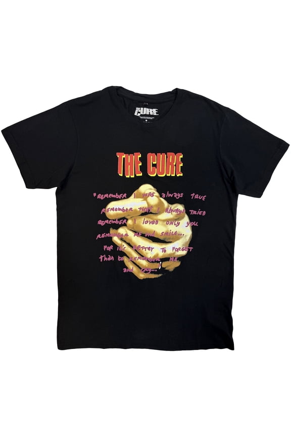 The Cure Unisex Premium Carbon T-Shirt: Praying Hands Treasure Lyric (Black)