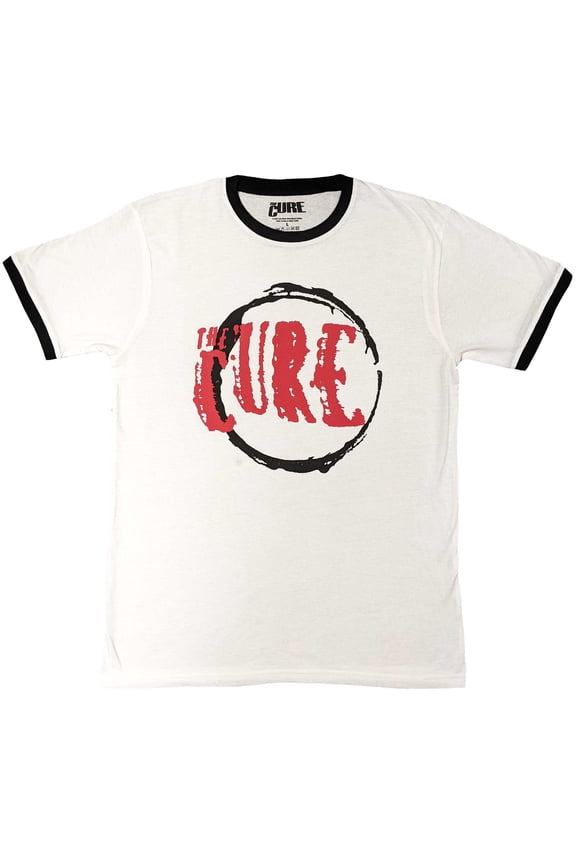 The Cure Unisex Ringer T-Shirt: Circle Logo (X-Large)
