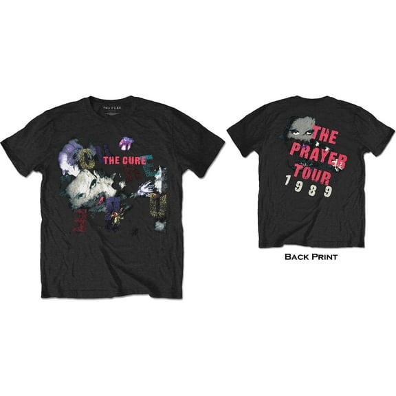 The Cure Unisex T-Shirt The Prayer Tour 1989 (Back Print) (Small)