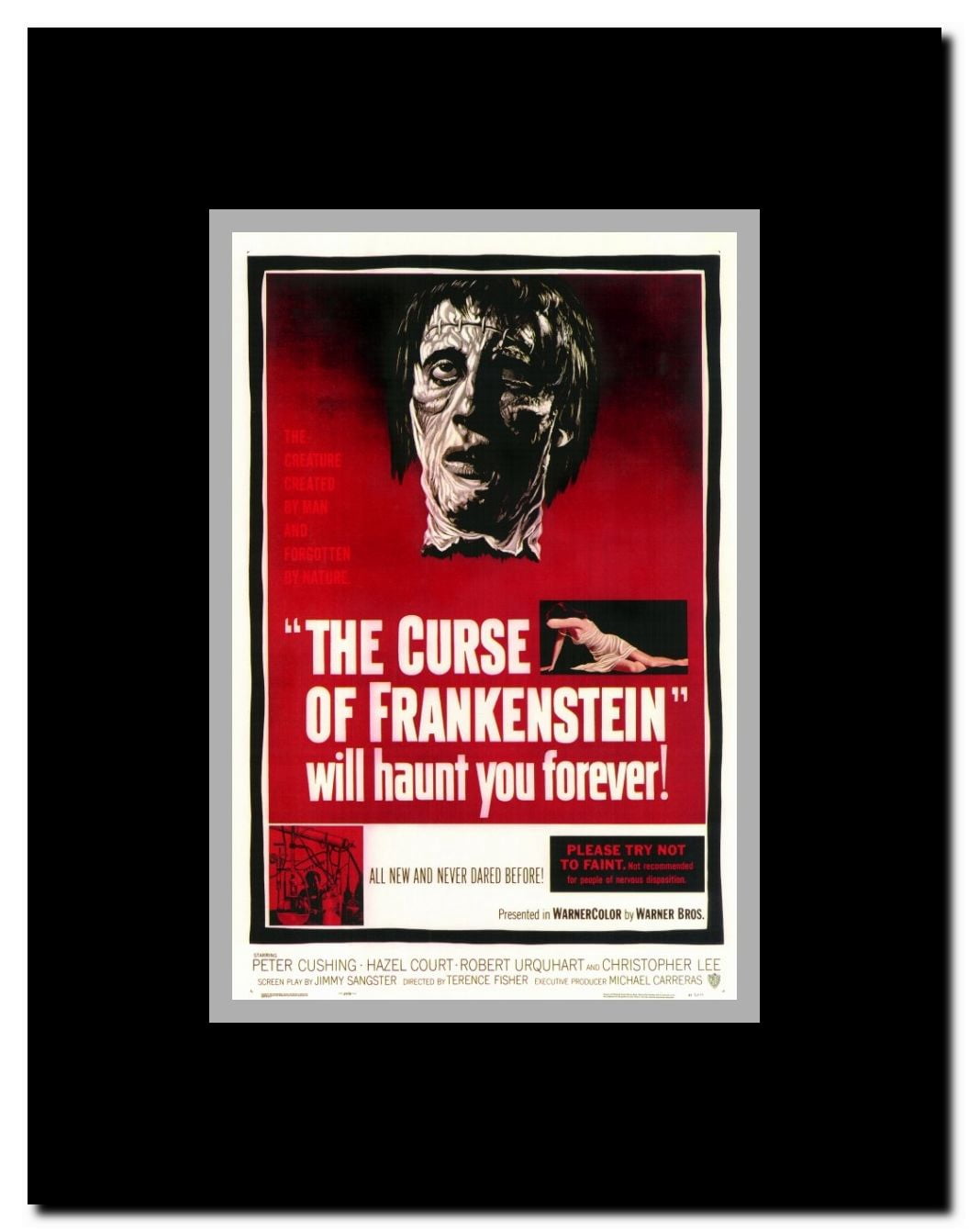 The Curse of Frankenstein Framed Movie Poster