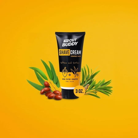 The Cut Buddy Shaving Cream - Soothing Foaming Solution (3 oz, Eucalyptus Scent)