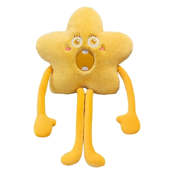 The Cute And Creative Star-Shaped Long-Legged Pillow Adds More Color To Your Life Yellow