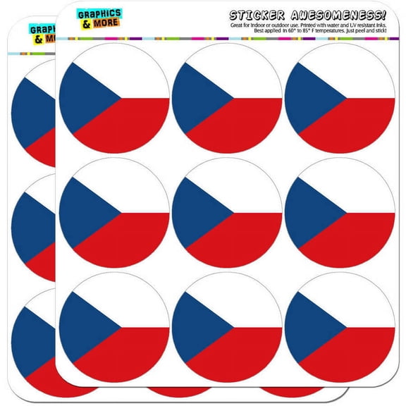 The Czech Republic National Country Flag 18 2" Planner Calendar Scrapbooking Crafting Stickers