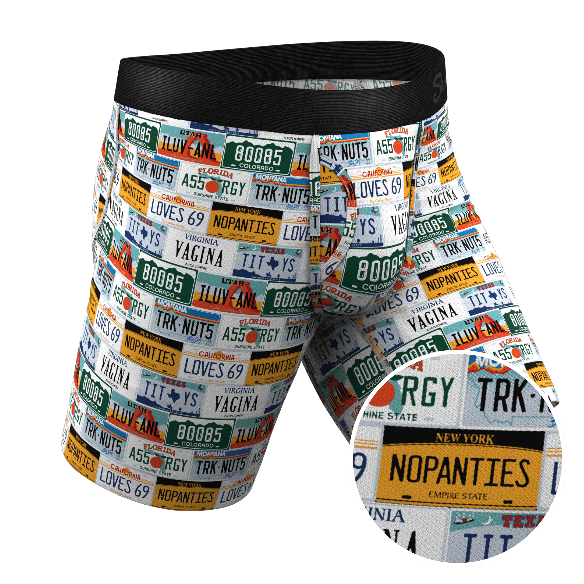 The DMV Catastrophe Shinesty License Plates Long Leg Ball Hammock