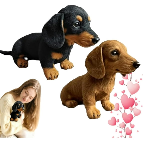The Dachy 2.0, Dachy 2.0 Ai Powered Plush Dog, Ealistic Dachshund Plush Sofa Ornaments and Decorations, The Comfort Hug You Have (Mix)